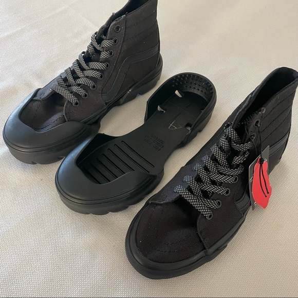 VANS UA SK8-HI TAPERED MODULAR BLACK Woman’s Size 8.5 Men’s Size 7 Heavy Canvas - Picture 3 of 9